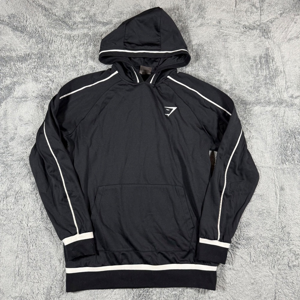 Gymshark Black Hoodie with White Accents